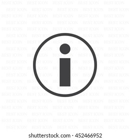 Information sign icon, vector illustration. Flat design style