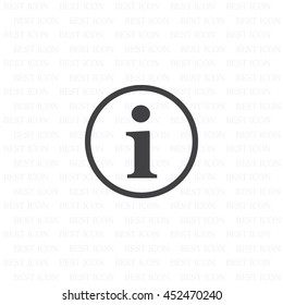 Information sign icon, vector illustration. Flat design style