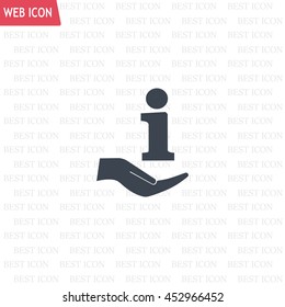 Information sign icon, vector illustration. Flat design style