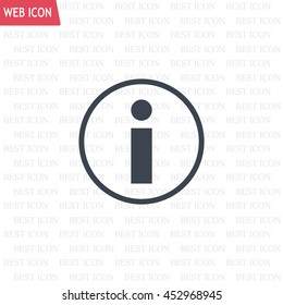 Information sign icon, vector illustration. Flat design style