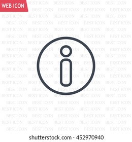 Information sign icon, vector illustration. Flat design style
