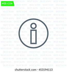 Information sign icon, vector illustration. Flat design style