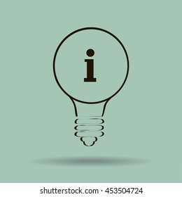Information sign icon, vector illustration. Flat design style