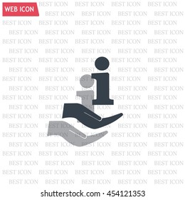Information sign icon, vector illustration. Flat design style