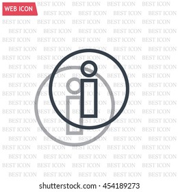 Information sign icon, vector illustration. Flat design style