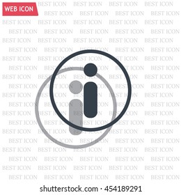 Information sign icon, vector illustration. Flat design style