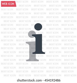 Information sign icon, vector illustration. Flat design style