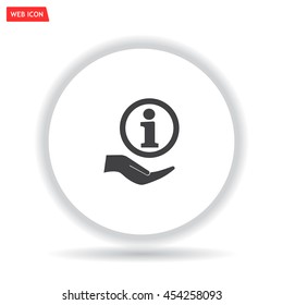 Information sign icon, vector illustration. Flat design style