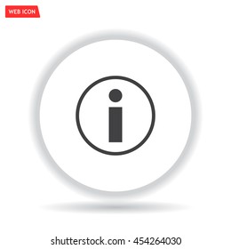 Information sign icon, vector illustration. Flat design style