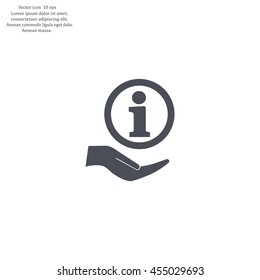 Information sign icon, vector illustration. Flat design style