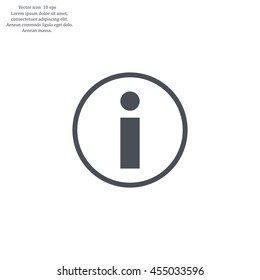 Information sign icon, vector illustration. Flat design style