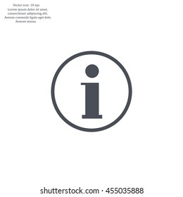 Information sign icon, vector illustration. Flat design style