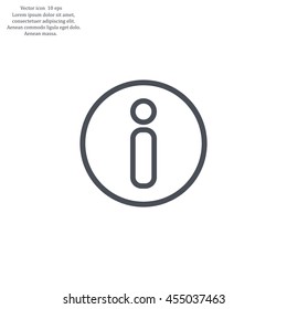 Information sign icon, vector illustration. Flat design style