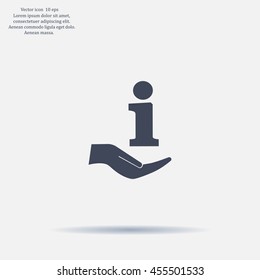 Information sign icon, vector illustration. Flat design style