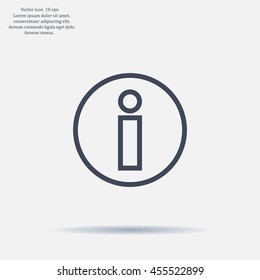 Information sign icon, vector illustration. Flat design style