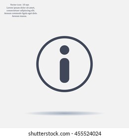 Information sign icon, vector illustration. Flat design style