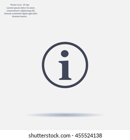 Information sign icon, vector illustration. Flat design style