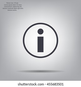 Information sign icon, vector illustration. Flat design style