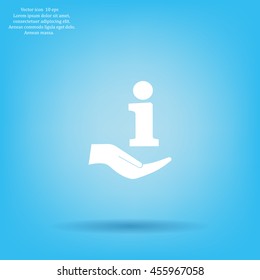 Information sign icon, vector illustration. Flat design style