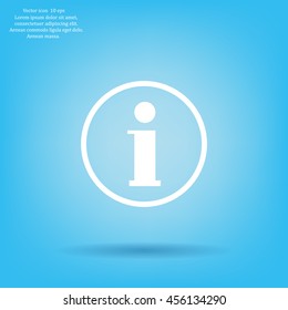 Information sign icon, vector illustration. Flat design style