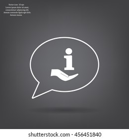 Information sign icon, vector illustration. Flat design style