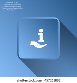 Information sign icon, vector illustration. Flat design style