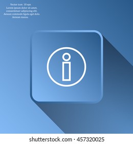 Information sign icon, vector illustration. Flat design style