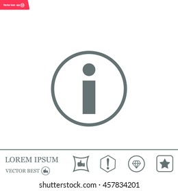 Information sign icon, vector illustration. Flat design style