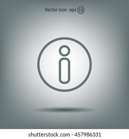 Information sign icon, vector illustration. Flat design style
