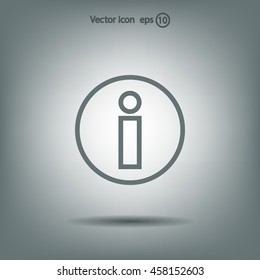 Information sign icon, vector illustration. Flat design style