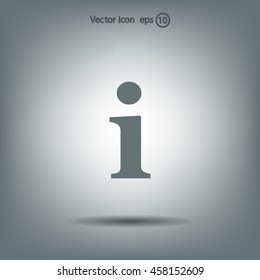 Information sign icon, vector illustration. Flat design style