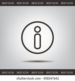 Information sign icon, vector illustration. Flat design style