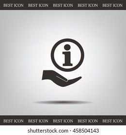 Information sign icon, vector illustration. Flat design style