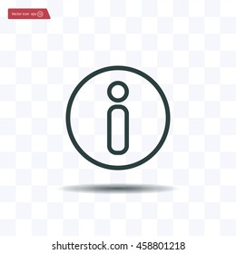 Information sign icon, vector illustration. Flat design style