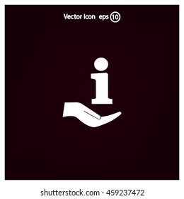 Information sign icon, vector illustration. Flat design style