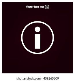 Information sign icon, vector illustration. Flat design style