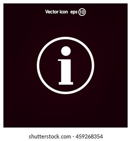 Information sign icon, vector illustration. Flat design style
