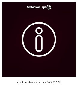 Information sign icon, vector illustration. Flat design style
