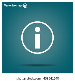 Information sign icon, vector illustration. Flat design style
