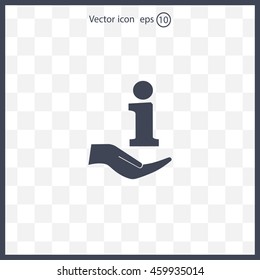 Information sign icon, vector illustration. Flat design style
