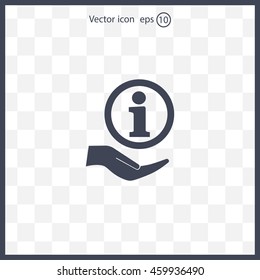 Information sign icon, vector illustration. Flat design style