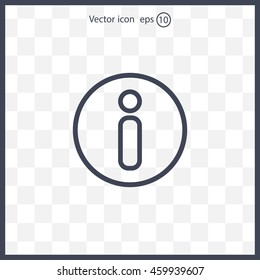 Information sign icon, vector illustration. Flat design style