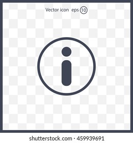 Information sign icon, vector illustration. Flat design style