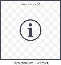 Information sign icon, vector illustration. Flat design style