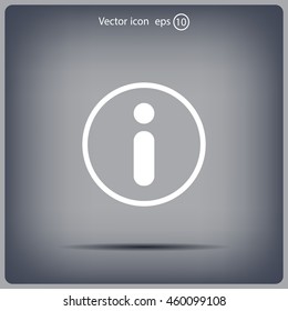 Information sign icon, vector illustration. Flat design style