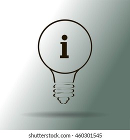 Information sign icon, vector illustration. Flat design style