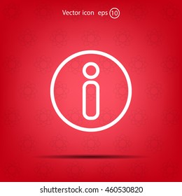 Information sign icon, vector illustration. Flat design style