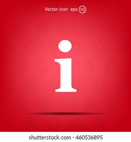 Information sign icon, vector illustration. Flat design style