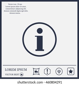 Information sign icon, vector illustration. Flat design style