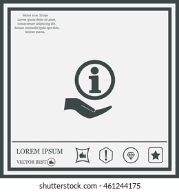 Information sign icon, vector illustration. Flat design style